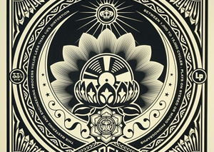 Lotus print by Shepard Fairey
