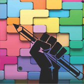 silhouette of a fist holding a pencil 