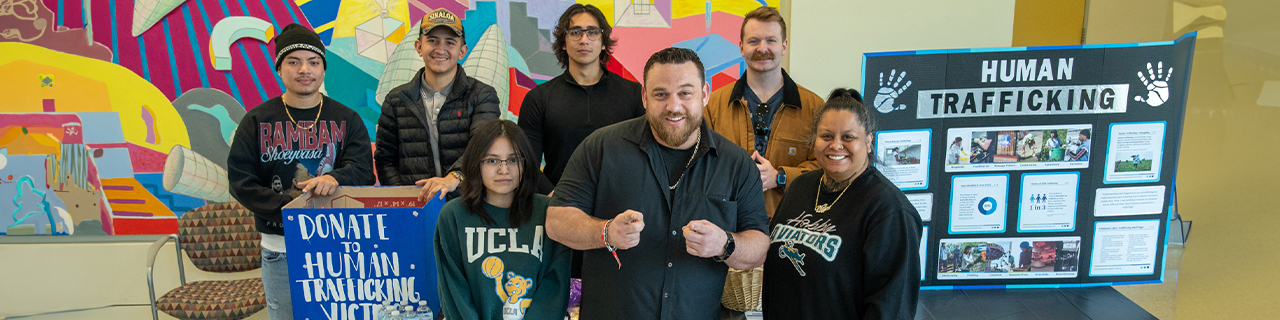Human Trafficking Donation Drive with Students Participating