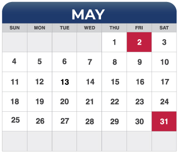 May Calendar May Calendar