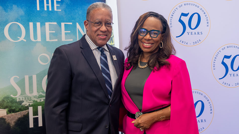 UHD President, Loren J. Blanchard and Authro ReShonda Tate
