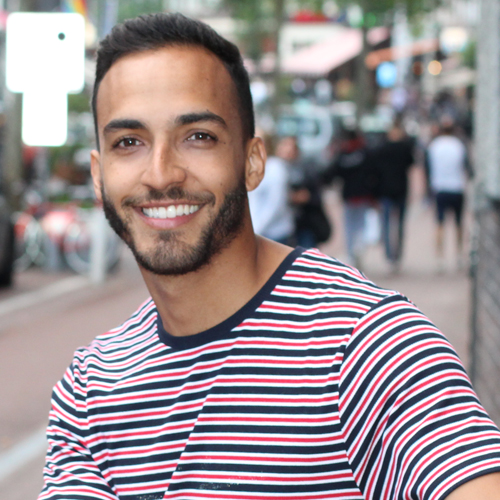 Smiling college student