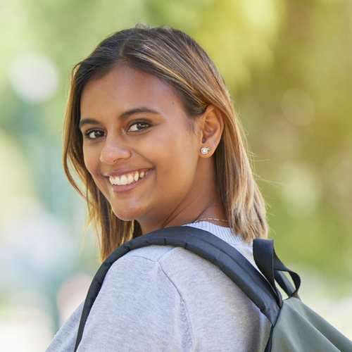 smiiling college student smiling college student