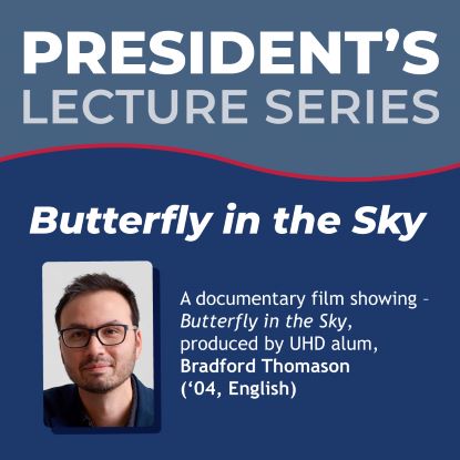 A blue graphic that reads 