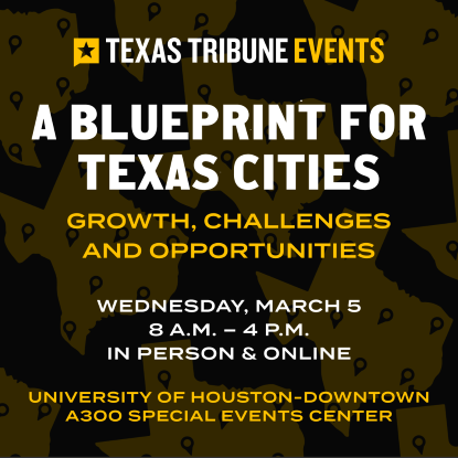 Outline of the state of Texas in the background with