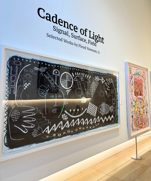 Two artworks by Floyd Newsum Jr. at La Colombe d’Or in Houston, Texas