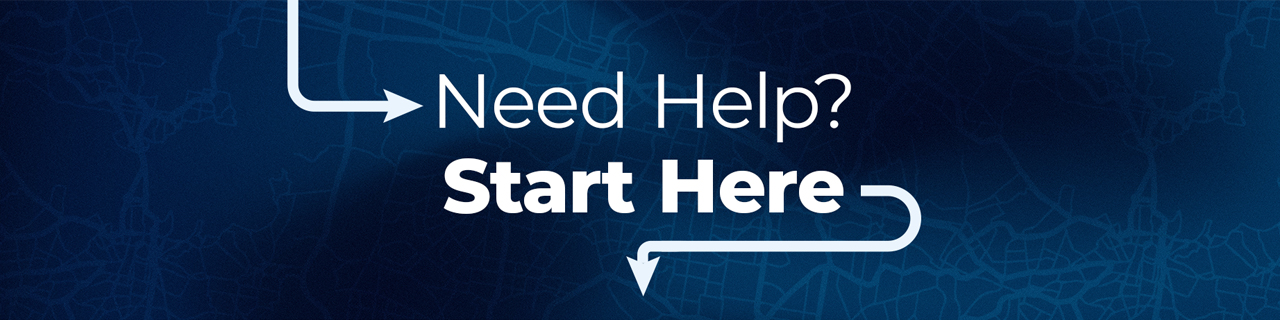 need help? start here graphic banner