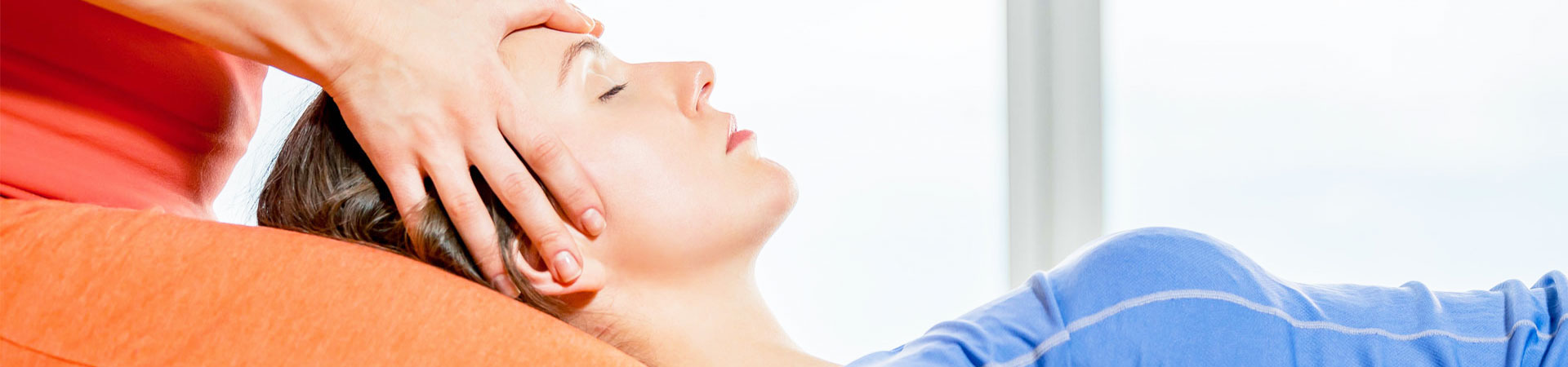 woman receiving head massage