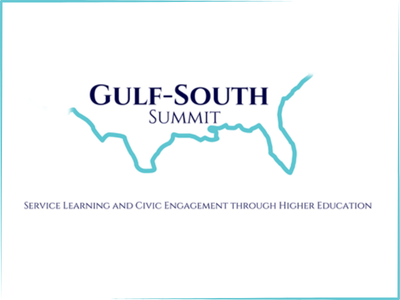 Line drawing of the southern united states bordering the gulf. Text reads,